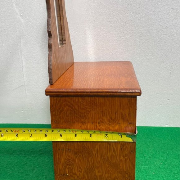 Gunther Mele 1970's Wooden Jewelry Box. Jewellery with Drawers. Vintage Wooden J - Picture 7 of 10